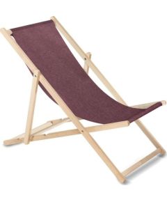 GreenBlue Lounger GB183M bordo dižskābarža klasisks salokāms krēsls