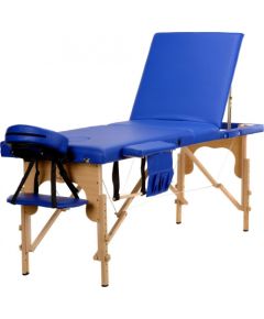 BODYFIT Łóżko do masażu 3 segmentowe niebieskie + dodatki + torba gratis