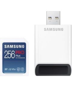 SD KARTE Samsung PRO PLUS SDXC 256 GB Class 10 UHS-I/U3 V30 + ADAPTERIS