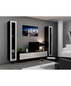 Cama Meble Cama Living room cabinet set VIGO 5 black/white gloss