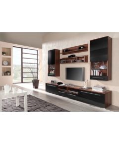 Cama Meble Cama Wall unit LUNA 260/44/190 in plum/black gloss