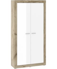 Tuckano Wardrobe 106x210x37 WARSAW craft oak/white gloss