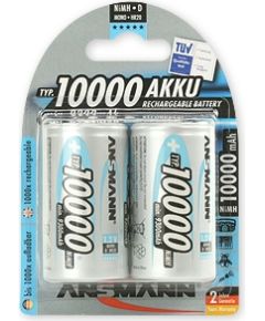 Akumulators R20 (D) 1.2V 10000mAh Ni-Mh ANSMANN (2 gab.iepakojums)