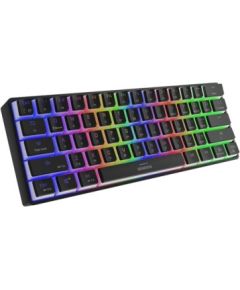 Genesis THOR 660 RGB Gaming keyboard, RGB LED light, US, Black, Bluetooth, Wired, Wireless connection, Gateron Red Switch