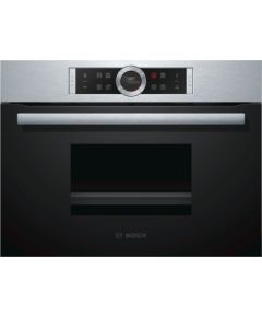 Bosch Serie 8 CDG634AS0 steam oven Small Black, Stainless steel Buttons, Touch