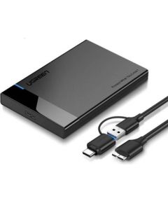 UGREEN US221 SATA External Drive Enclosure HDD 2,5", USB 3.0 + USB-C to micro USB 3.0 (black)