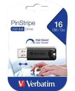 Verbatim Store n Go 16GB Pinstripe USB 3.0 black