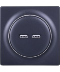 Fibaro FGWU-021-8 socket-outlet 2x USB Black