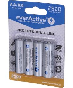 Rechargeable batteries everActive Ni-MH R6 AA 2600 mAh Professional Line