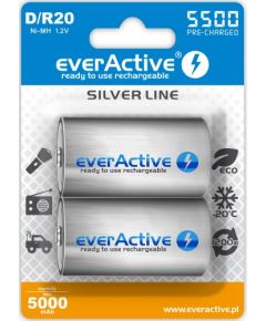Rechargeable batteries everActive R20/D Ni-MH 5500 mAh ready to use