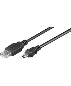 Goobay USB 2.0 Hi-Speed cable 50768 3 m, Black, USB 2.0 mini male (type B, 5-pin), USB 2.0 male (type A)