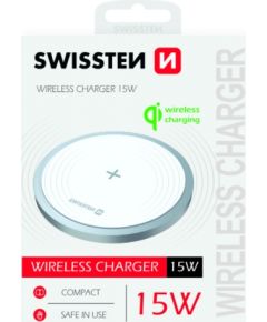 Swissten 15W Беспроводное зарядное устройство с USB-C 1.5m кабелем