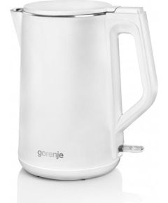 Gorenje Kettle K15DWW Electric, 2200 W, 1.5 L, Plastic + metal, 360° rotational base, White