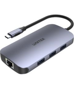 UNITEK D1071A interface hub USB 2.0 Type-C 480 Mbit/s Silver