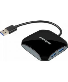 Axagon compact four-port USB 3.0 Quattro hub suitable for ultrabooks. Cable 16 cm.