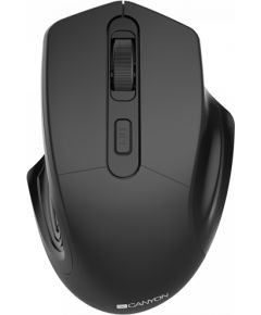 CANYON 2.4GHz Wireless Optical Mouse with 4 buttons, DPI 800/1200/1600, Black, 115*77*38mm, 0.064kg