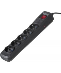 Activejet black power strip with cord ACJ COMBO 5G/3M/BEZP. AUTO/CZ