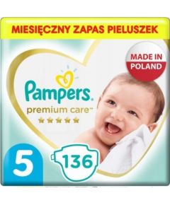 Pampers Pieluszki Premium Care 5, 11-16 kg, 136 szt.
