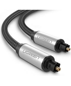 UGREEN AV108 Toslink Audio optical cable, braided aluminium, 2m (silver)