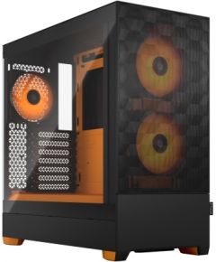 Fractal Design Pop Air RGB Orange Core TG Clear Tint, ATX, mATX, Mini ITX, Power supply included No