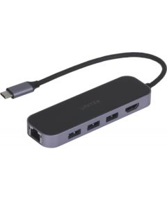 UNITEK HUB USB-C 3.1, RJ-45,3XUSB-A,HDMI,4K,PD100W