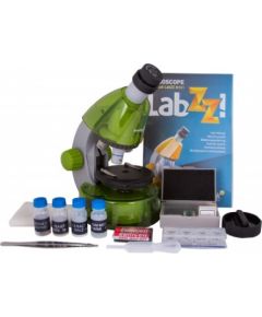 Микроскоп для детей с экcпериментальным комплектом Levenhuk LabZZ M101 Лайм 40x-640x