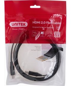 UNITEK HDMI CABLE 2.0 4K60HZ,FLAT, 2M, C11063BK-2M