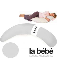 La Bebe™ Nursing La Bebe™ Moon Maternity Pillow Art.7772 Satin  Grey Подушка-подковка для беременных с наполнителем из полистерола [2 хлопковых чехла] 195 см
