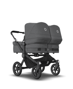 Dvīņu Rati Bugaboo Donkey 5 Twin Black/Grey Melange