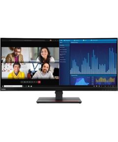 Lenovo ThinkVision P34w-20 34.14 ", IPS, UWQHD, 21:9, 4 ms, 300 cd/m², Raven Black, 60 Hz, DisplayPorts quantity 2, 3440 x 1440, HDMI ports quantity 2