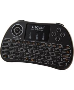 SAVIO KW-01 Wireless keyboard, TV Box, Smart TV, consoles, PC QWERTY English Black