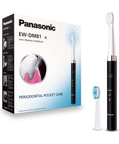 Panasonic Electric Toothbrush EW-DM81-K503 Rechargeable, For adults, Number of brush heads included 2, Number of teeth brushing modes 2, Sonic technology, White/Black