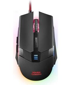 Mars Gaming MM116 Spēļu Datora Pele ar 7 LED RGB Gaismām 3200 DPI USB Melna