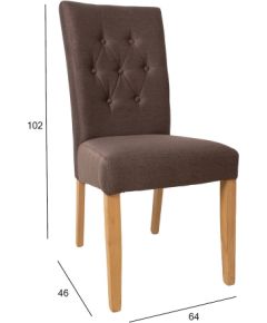 Обеденный стул QUEEN 64x46xH102см, коричневый