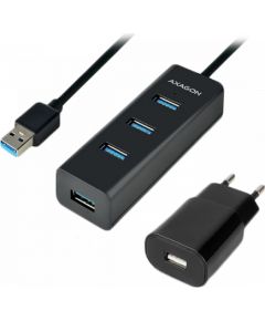 AXAGON HUE-S2BP 4x USB3.0 Charging Hub 1.2m Cable, MicroUSB Charging, Incl. AC Adapter