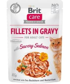 BRIT Care Fillets in Gravy salmon fillets in sauce - wet cat food - 85 g