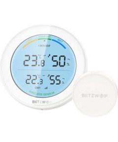 (Ir veikalā) BlitzWolf BW-WS01 bezvadu meteoroloģiskā stacija (white)