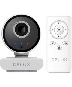 Smart Webcam with Tracking and Built-in Microphone Delux DC07 (White) 2MP 1920x1080p