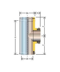 Cordivari Izol. dūmvada pieslēguma T-gabals 90°, D150