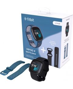 Fitbit Versa 4 Sports Pack, black/sapphire