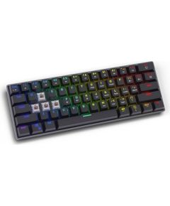 SAVIO Mechanical Keyboard BLACKOUT Brown (Outemu Brown), black