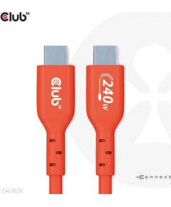 Club 3d Club3D CAC-1573 USB2 TYPE-C BI-DIRECTIONAL CABLE, DATA 480MB, PD 240W(48V/5A) EPR M/M 2M/6.56FT