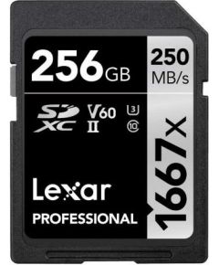 Lexar memory card SDXC 256GB Professional 1667x UHS-II U3 V60