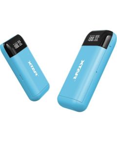 XTAR PB2S blue battery charger / power bank to Li-ion 18650 / 20700 / 21700