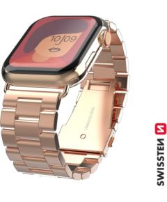 Swissten Metāla Siksniņa priekš Apple Watch 1/2/3/4/5/6/SE / 42 mm / 44 mm / Zelta