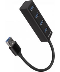 AXAGON HUE-M1A 4x USB3.2 Gen 1 MINI hub, metal, 20cm USB-A cable