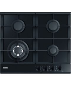 MPM-60-GMH-19 Gas hob with WOK burner, black, 4 cooking zones