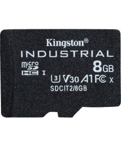 Kingston Industrial MicroSDHC 8 GB Class 10 UHS-I/U3 A1 V30 (SDCIT2/8GBSP)