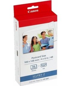 CANON KP-36IP Photo Paper 100x148mm 36sheet + color ink for Selphy CP Postcard Size