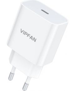 Vipfan E04 network charger, USB-C, 20W, QC 3.0 (white)